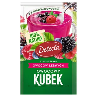Delecta Owocowy Kubek Kisiel o smaku owoców leśnych z kawałkami owoców 30 g - Kisiel - miniaturka - grafika 1