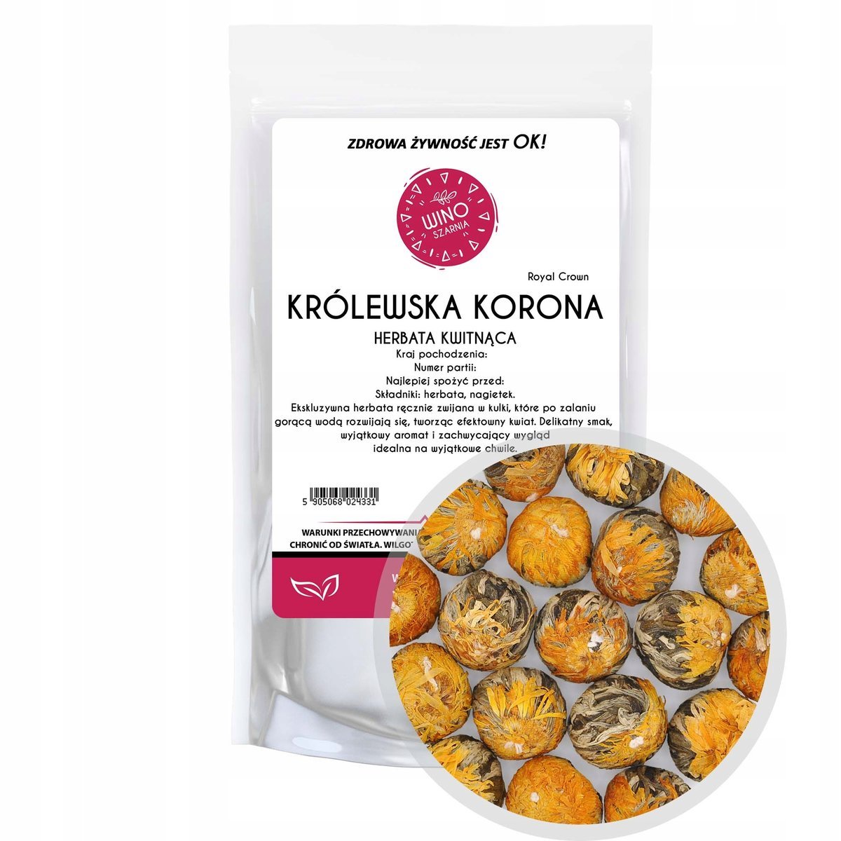 Herbata kwitnąca zielona Królewska Korona Tea Royal Crown - 50g 13.00