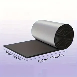 TEMU Płaska taśma dźwiękochłonna do okien o grubości 10 mm, 50 cm x 5 m, do cięcia - Izolacja samoprzylepna do zapobiegania przenikaniu powietrza, - Inne - miniaturka - grafika 1