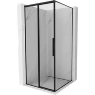 Kabiny prysznicowe - Mexen Rox kabina prysznicowa rozsuwana lewa 90 x 90 cm, czarna ramka, czarna - 8C2-090-090-70-70-L - miniaturka - grafika 1