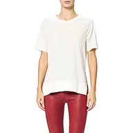 Koszulki i topy damskie - Puma Damska koszulka Studio Relaxed Rib Trim Tee Shirt Ivory Glow S 520983 - miniaturka - grafika 1