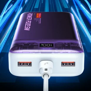 WEKOME WP-351 Vanguard Series - Power bank 20000 mAh PD 20W + QC 22.5W (Fioletowy / Przezroczysty) - Powerbanki - miniaturka - grafika 5