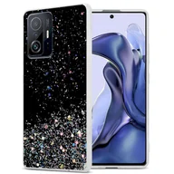 Etui i futerały do telefonów - Etui Cadorabo do Xiaomi 11T / 11T PRO w kolorze czarnym z brokatowym etui ochronnym wykonanym z elastycznego silikonu TPU z błyszczącym brokatowym etui na telefon komórkowy - miniaturka - grafika 1