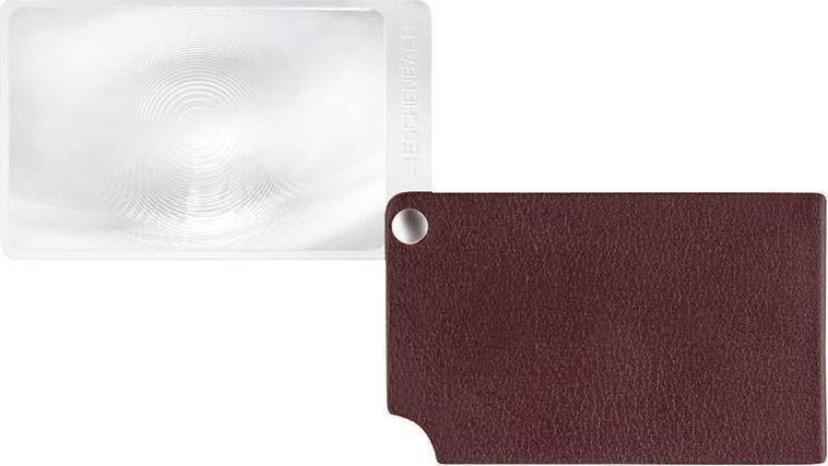 Eschenbach Lupa w formacie karty kredytowej,czerwona viso POCKET 2,5x,etui ze skoryESCHENBACH