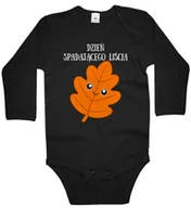 Body dla niemowląt - Body dziecięce Pomarańczowy Liść Dębu Napis Dzień Spadającego Liścia 98/104 - miniaturka - grafika 1