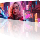 Podkładki pod mysz - PODKŁADKA POD MYSZ MYSZKĘ Neonowe Wibracje 80x30 TILT Prezent Duża - miniaturka - grafika 1