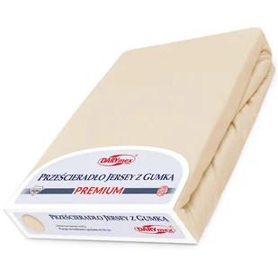 Prześcieradło bawełniane z gumką 160x200 JERSEY WYSOKA GRAMATURA 170 beżowy - Prześcieradła - miniaturka - grafika 1