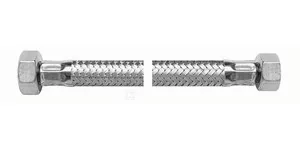 Valvex Wężyk redukcyjny z gwintem W-W w oplocie ze stali nierdzewnej VIPER PLUS 1/2" - 3/8" - L 40 - Węże elastyczne - miniaturka - grafika 1