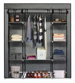 Meble do przedpokoju - Składana szafa tekstylna materiałowa garderoba XXL półka na ubrania - miniaturka - grafika 1