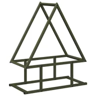 Wózki magazynowe - vidaXL Stojak na drewno opałowe, oliwkowo-zielony, 50x25x60 cm - miniaturka - grafika 1