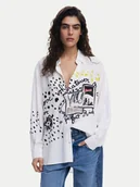 Koszule damskie - Desigual Koszula Persefone 25SWCW41 Biały Loose Fit - miniaturka - grafika 1