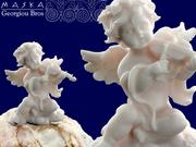 Figurki dekoracyjne - Aniołek grający na skrzypcach - alabaster grecki - miniaturka - grafika 1