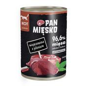 Mokra karma dla kotów - PAN MIĘSKO - Karma mokra dla kota wieprzowina z jeleniem puszka 400g - miniaturka - grafika 1