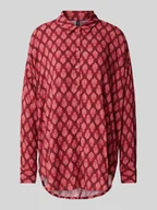 Bluzki damskie - Bluzka o kroju oversized z długim rękawem z wiskozy model ‘MATHILDA’ - miniaturka - grafika 1