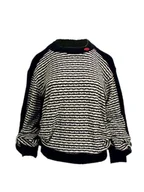 Bluzy damskie - Bluza ze strukturalnym sweterkiem i mohairem - miniaturka - grafika 1