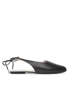 Calvin Klein Sandały Ballerina Sling Back Lth HW0HW02655 Czarny - Sandały damskie - miniaturka - grafika 1