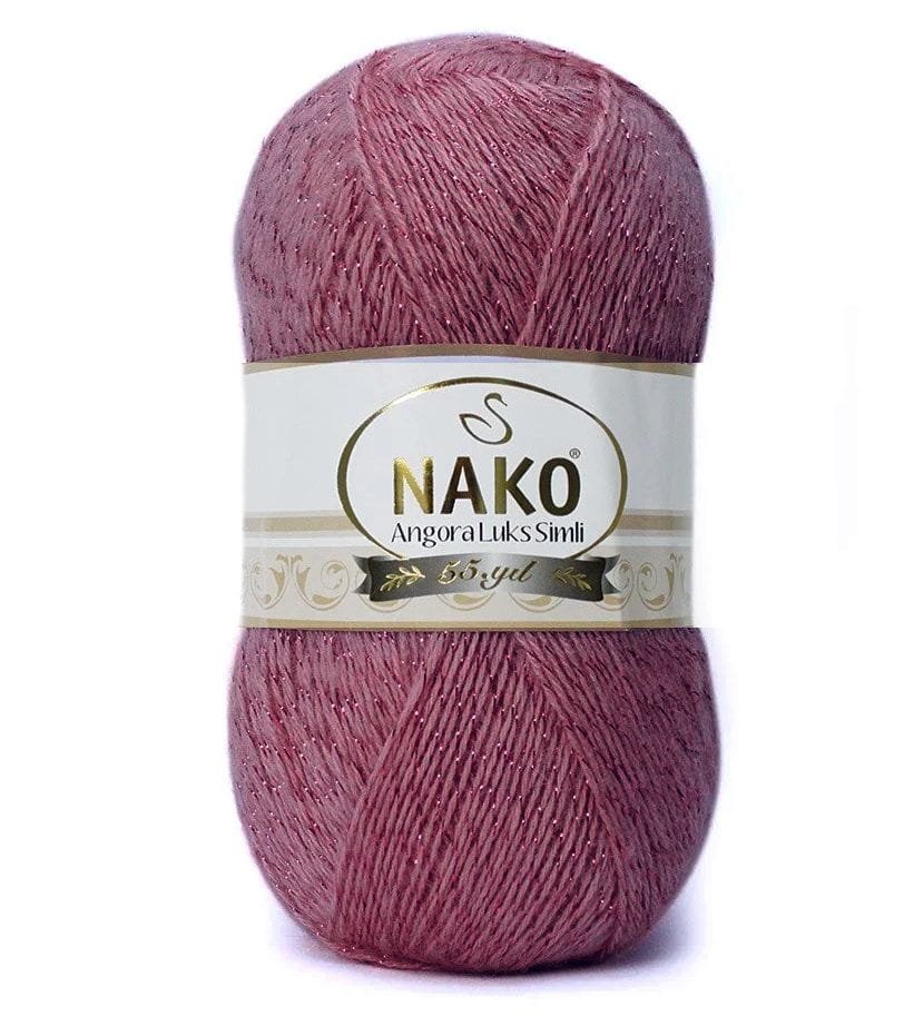 Włóczka ANGORA LUKS SIMLI 100g kolor: 6682 /ciemny róż