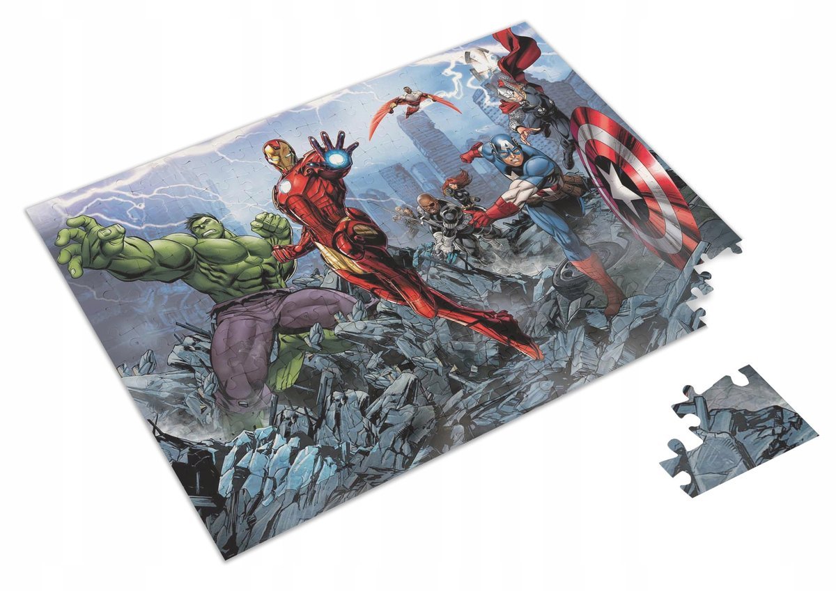 PUZZLE Bohaterowie Avengers Marvel + IMIĘ Pudełko 120 el. #2