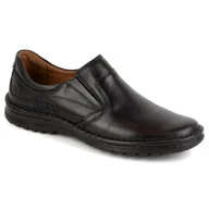 Półbuty męskie - Buty męskie skórzane 759MP ciemny brąz - Buty Olivier - miniaturka - grafika 1