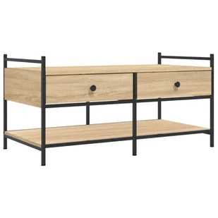 vidaXL Stolik kawowy dąb sonoma 99x50x50 cm materiał drewnopochodny - Ławy i stoliki kawowe - miniaturka - grafika 1