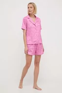 Piżamy damskie - Guess piżama damska kolor różowy O4GX03 WFTE2 - miniaturka - grafika 1