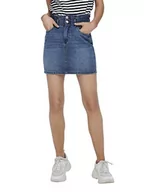 Spódnice - Only Onlmillie Hw Mini Paper DNM Skirt Gua Spódnica damska, Medium Blue Denim, S - miniaturka - grafika 1