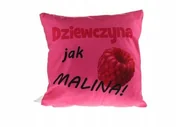 Dekoracje domu - Poduszka dekoracyjna dziewczyna jak malina 40 x 40 cm - miniaturka - grafika 1