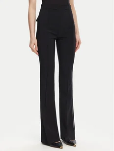 Elisabetta Franchi Spodnie materiałowe PA-084-51E2 Czarny Regular Fit - Spodnie damskie - miniaturka - grafika 1