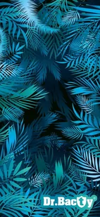 Dr.Bacty Ręcznik z powłoką antybakteryjną szybkoschnący na plażę 70x140 - Blue Palms DRC-XL-BLUEPALMS - Ręczniki - miniaturka - grafika 1
