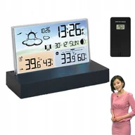 Stacje pogodowe - Stacja Pogodowa Bezprzewodowa Higrometr Termometr Z Czujnik Zewnętrzny IPX4 - miniaturka - grafika 1