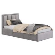 Łóżka - Łóżko tapicerowane 90x200 z pojemnikiem MOON / kolory do wyboru - miniaturka - grafika 1