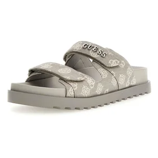 Damskie Klapki GUESS FABULON2 FLJFB2FAB19-TAUPE – Szary - Klapki i japonki damskie - miniaturka - grafika 1