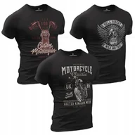 Koszulki męskie - Koszulki motocyklowe 3pak T-shirt męski zestaw komplet 100% bawełniane 3szt - miniaturka - grafika 1