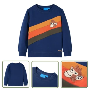 Bluza dziecięca - granatowa - 104 - Bluza Dla Dziecka - Bluzy dla dziewczynek - miniaturka - grafika 1