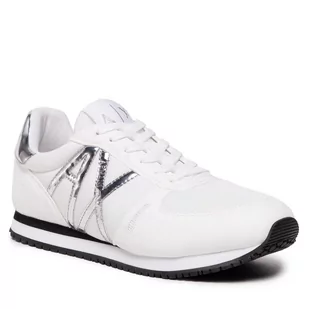 Sneakersy ARMANI EXCHANGE - XDX031 XV137 M696 White/Silver - Sneakersy damskie - miniaturka - grafika 1