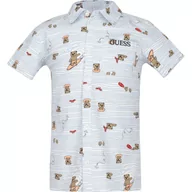 Bluzki dla chłopców - Guess Koszula STR POPLIN SS | Regular Fit - miniaturka - grafika 1