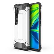 Etui i futerały do telefonów - Hybrid Armor pancerne hybrydowe etui pokrowiec Xiaomi Mi Note 10 / Mi Note 10 Pro / Mi CC9 Pro srebrny - miniaturka - grafika 1