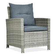 Fotele i krzesła ogrodowe - Fotel technorattanowy IBIZA Grey - miniaturka - grafika 1