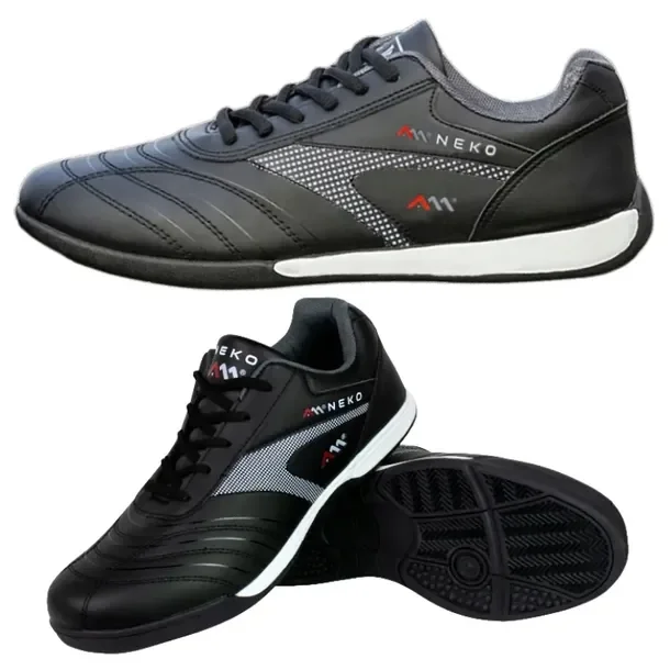 Buty męskie SNEAKERSY sportowe czarne półbuty skórzane Bardzo Lekkie r. 37