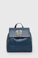 Plecaki - Love Moschino plecak damski kolor granatowy mały z aplikacją - miniaturka - grafika 1