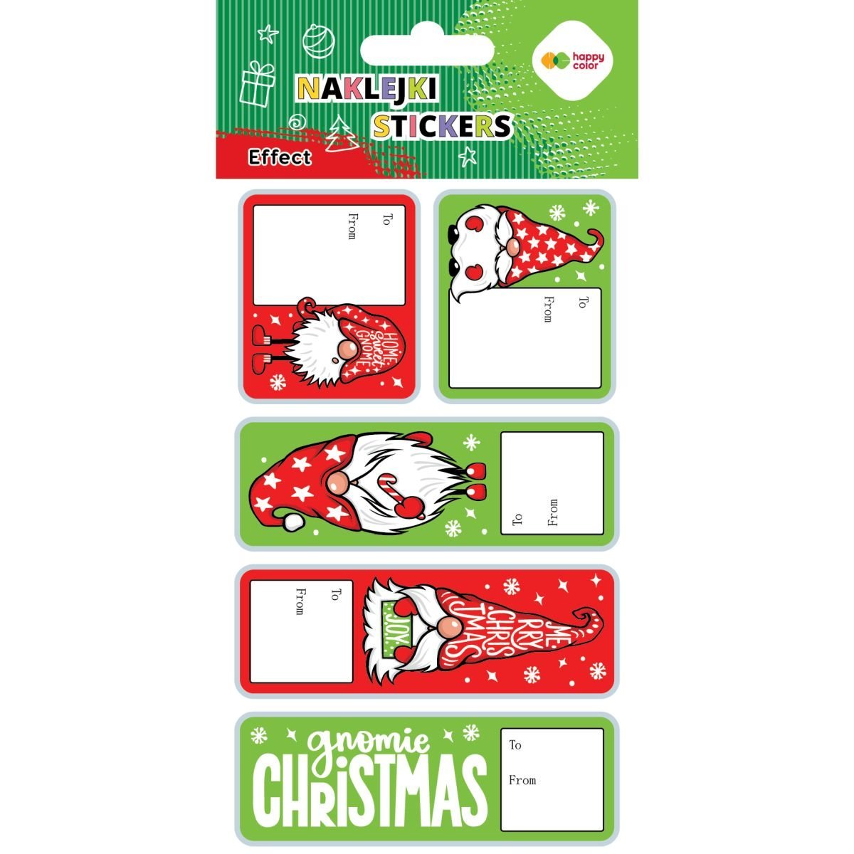 Naklejki EFFECT, Gnome Tag, 10 cm x 20 cm, Happy Color