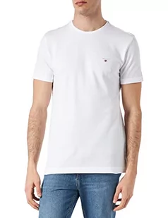 GANT Męski T-shirt, biały, 3XL - Koszulki męskie - miniaturka - grafika 1
