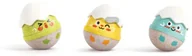 Zabawki interaktywne dla dzieci - Hape Wobble Rattle Egg Set - miniaturka - grafika 1