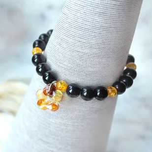 Wysyłk a 24h -flower amber bransoletka z bursztynem - Bransoletki - miniaturka - grafika 1