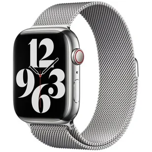 Apple bransoleta mediolańska w kolorze srebrnym do koperty 42/44/45/49 mm - Akcesoria do smartwatchy - miniaturka - grafika 1