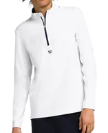 Bluzy męskie - Bluza męska Wilson M Elevate Performance 1/2 Zip Bright White M - miniaturka - grafika 1