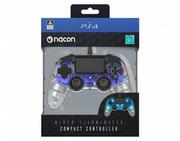 Akcesoria do Playstation - Nacon PS4 Compact Controller Niebieski Świecący - miniaturka - grafika 1