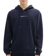 Bluzy męskie - Bluza Męska z Kapturem Tom Tailor 1033580 Granat M - miniaturka - grafika 1