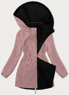 Kurtki damskie - Cienka parka dwustronna damska różowo-czarna (16M9081-51) - J STYLE - miniaturka - grafika 1
