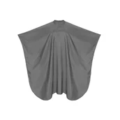 Peleryny fryzjerskie - Fox Earth Colors, peleryna fryzjerska z silikonowym kołnierzem, szary, ekologiczna, 130x146 cm - miniaturka - grafika 1